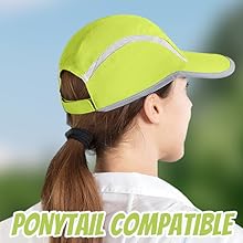 Connectyle mens baseball cap womens run cap quick drying sports hat for men women foldable long brim