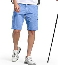 men blue cargo shorts