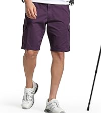 men purple cargo shorts