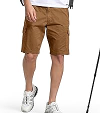 men khaki cargo shorts