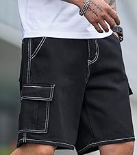 Men Denim Cargo Shorts