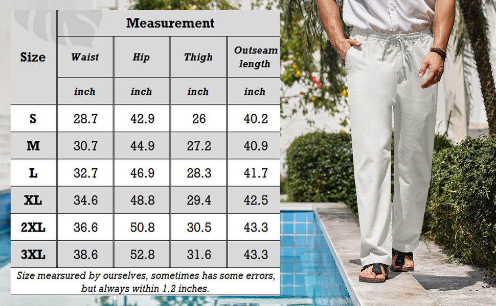 men casual linen pants