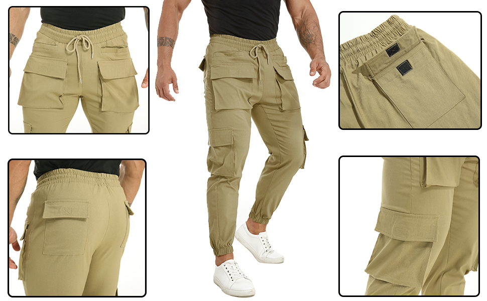 slim fit cargo pants for men