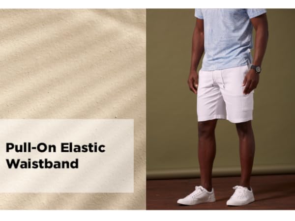 Ensure a perfect fit with the elastic pull-on drawstring waistband.  