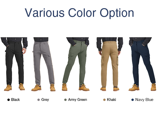 Different colors for this mens carpenter pants