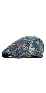 Qianuer newsboy cap denim