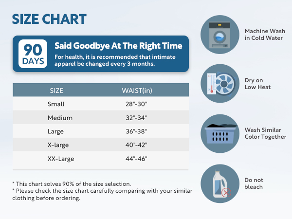 fit well size chart