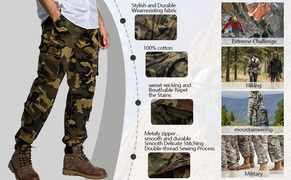 Outdoor Mens Scratch Resistant Pants Four Seasons Hiking Climbing Tactical Trousers 