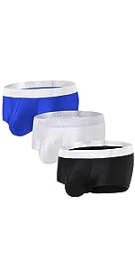 Mens Enhancing Bulge Ball Pouch Underwear Sexy Boxer Briefs Ice Silk Short Leg Underwear for Men