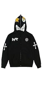 Over Face Graphic Hoodies