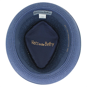 navy blue pork pie fedora hat