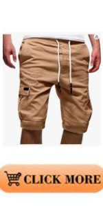 B0D2LGWBGD Men''s Cargo Shorts Multi Pocket Map Outdoor Sports Knee Casual Elastic Waist Drawstring