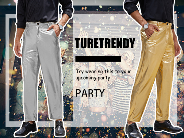 Mens Metallic Pants