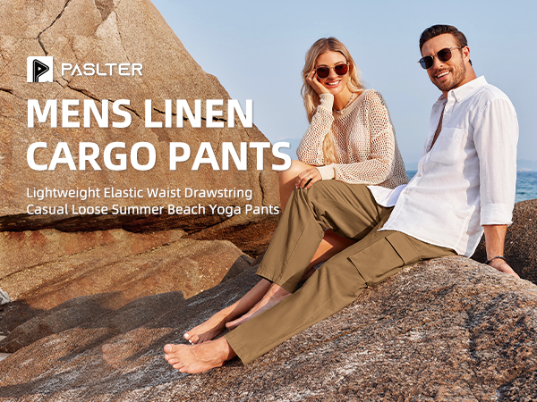 summer beach linen pants for men