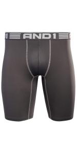 AND1 Mens Compression Long Leg Performance Boxer Briefs