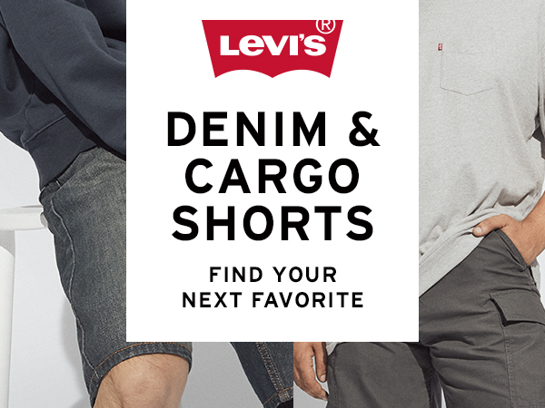 denim and cargo shorts