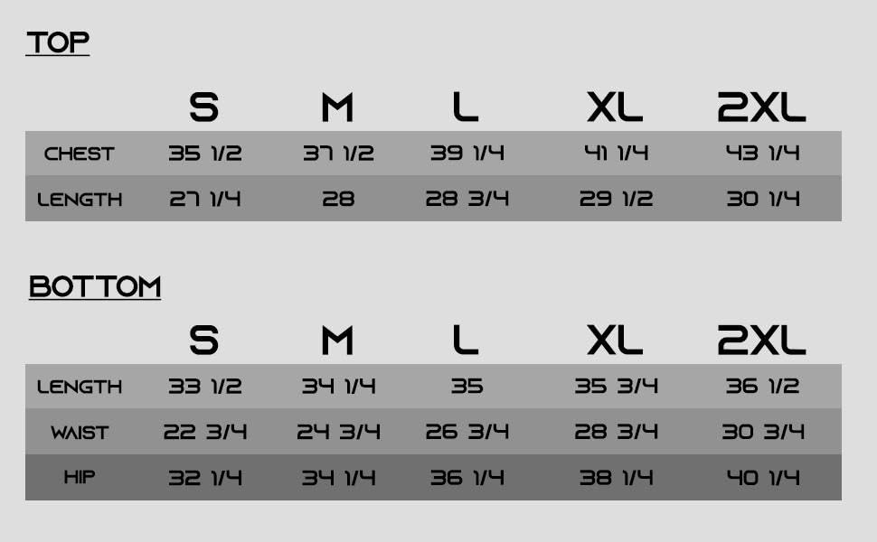 MS1 size chart