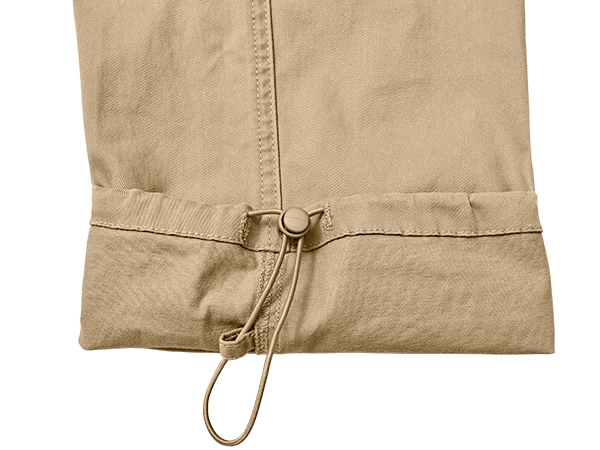 cargo pants with leg elastic straps