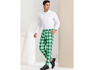 mens green plaid pants