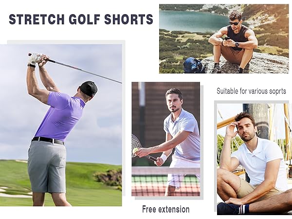 mens stretch golf shorts