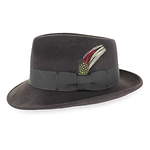 gangster fedora chocolate brown