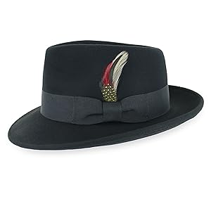 gangster fedora black