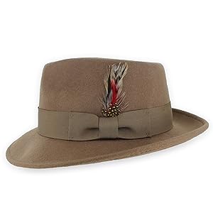 gangster fedora pecan tan 