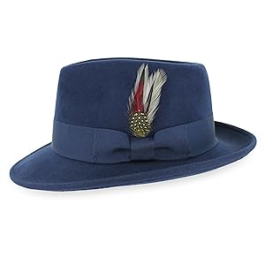 gangster fedora navy