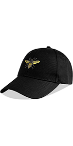 Bee Queen Bee Embroidered Adjustable Snapback Baseball Cap