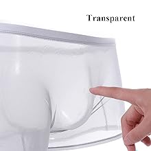 men sexy transparent boxer