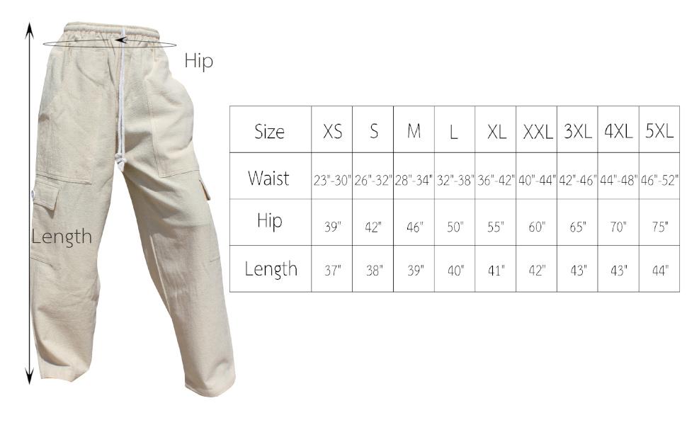 Cargo Pant Measurements