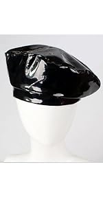 Patent Military Beret Hat