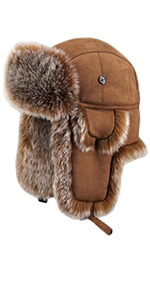 Fur Trapper Hat with Ear Flaps