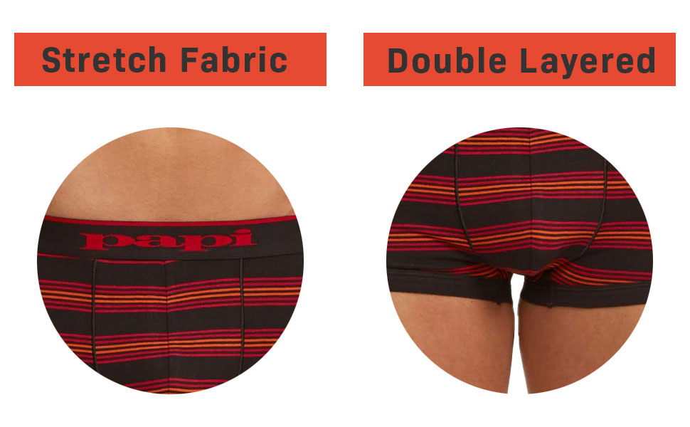 Papi Men''s Stylish Brazilian Solid and Print Trunks (3-Pack of Men''s Underwear) 