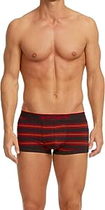 Papi Mens Stylish Brazilian Solid and Print Trunks (3-Pack of Men&amp;amp;#39;s Underwear)