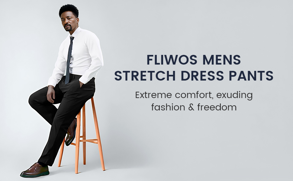 Fliwos Mens Stretch Dress Pants