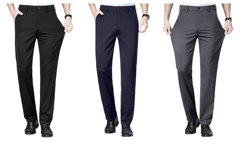 slim fit dress pants for men