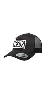 Jesus Hat Men Women Trucker Adjustable Christian Cap