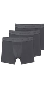 Terramar Men''s Silkskins Light 4" Trunks with Fly 3-Pack Underwear, Grey, Medium