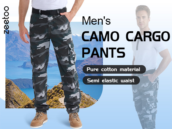 zeetoo camo cargo pants