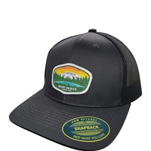 mount rainier hat trucker cap souvenir national park embroidered adjustable baseball outdoor hiking