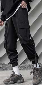 Harem Pants for Men Sports Casual Overalls Multi-Pocket Hip-hop Trousers