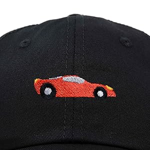 Dalix Race Car Hat Embroidery