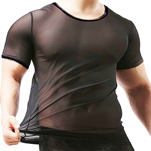 mesh men sexy t-shirt 