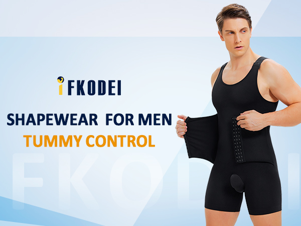 IFKODEI Men Body Shaper Underwear Compression Bodysuit Shapewear Tummy Control Faja Para Hombres - 1