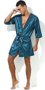 Men Satin Robe Set