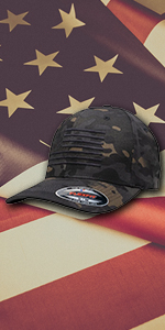 blackout flag multicam hat