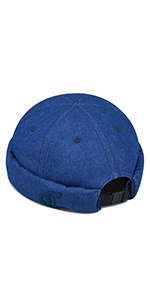 Mens Denim Brimless Hat Casual Docker Cap