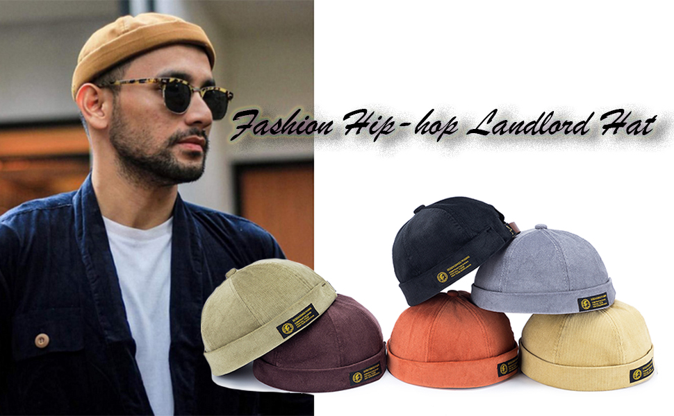 Casual Cotton Watch Cap Work Beanie Corduroy Docker Leon Rolled Cuff Harbour Hat No Brim Hat