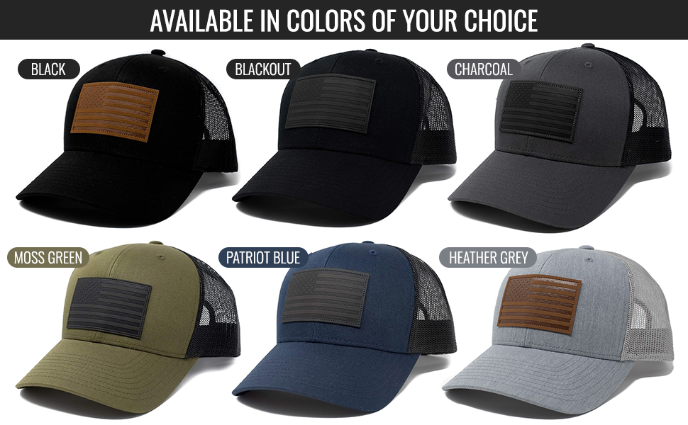 Choose from a variety of colors. Black, blackout, charcoal, moss green, patriot blue, grey or navy